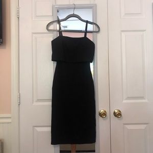 Black midi dress
